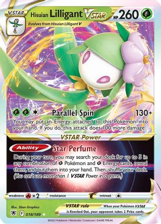 Hisuian Lilligant VSTAR 18/189 - Astral Radiance Holofoil - Premium Pokemon Single from Nintendo - Just $1.19! Shop now at Game Crave Tournament Store