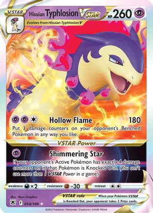 Hisuian Typhlosion VSTAR 54/189 - Astral Radiance Holofoil - Premium Pokemon Single from Nintendo - Just $1.04! Shop now at Game Crave Tournament Store