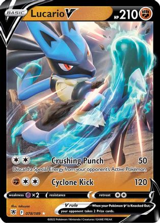 Lucario V 78/189 - Astral Radiance Holofoil - Premium Pokemon Single from Nintendo - Just $0.50! Shop now at Game Crave Tournament Store