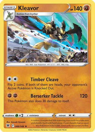 Kleavor 86/189 - Astral Radiance Holofoil - Premium Pokemon Single from Nintendo - Just $0.50! Shop now at Game Crave Tournament Store