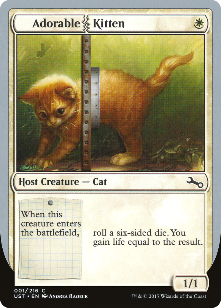 Adorable Kitten (UST-001) - Unstable Foil - Premium MTG Single from Wizards of the Coast - Just $2.83! Shop now at Game Crave Tournament Store