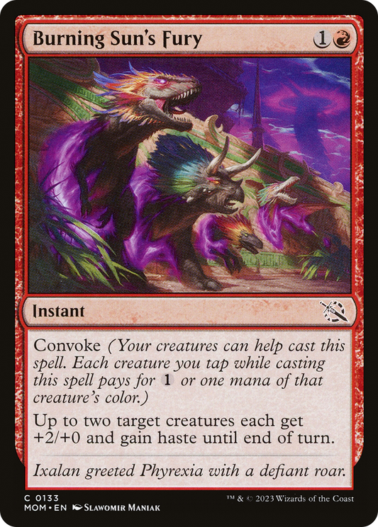 Burning Sun's Fury (MOM-133) - March of the Machine Foil - Premium MTG Single from Wizards of the Coast - Just $0.08! Shop now at Game Crave Tournament Store