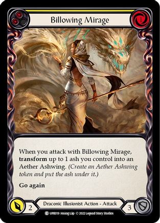 Billowing Mirage (Yellow) (UPR019) - Uprising Rainbow Foil - Premium Flesh And Blood Single from Legend Story Studios - Just $0.29! Shop now at Game Crave Tournament Store