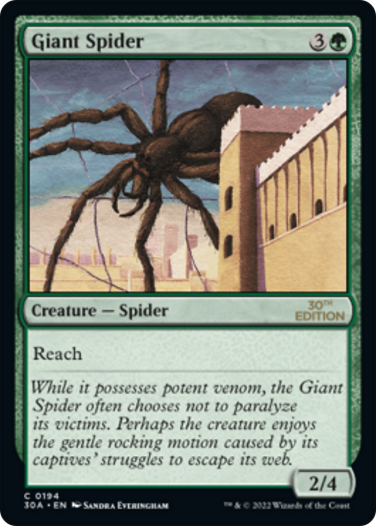 Giant Spider (30A-194) - 30th Anniversary Edition - Premium MTG Single from Wizards of the Coast - Just $0.14! Shop now at Game Crave Tournament Store