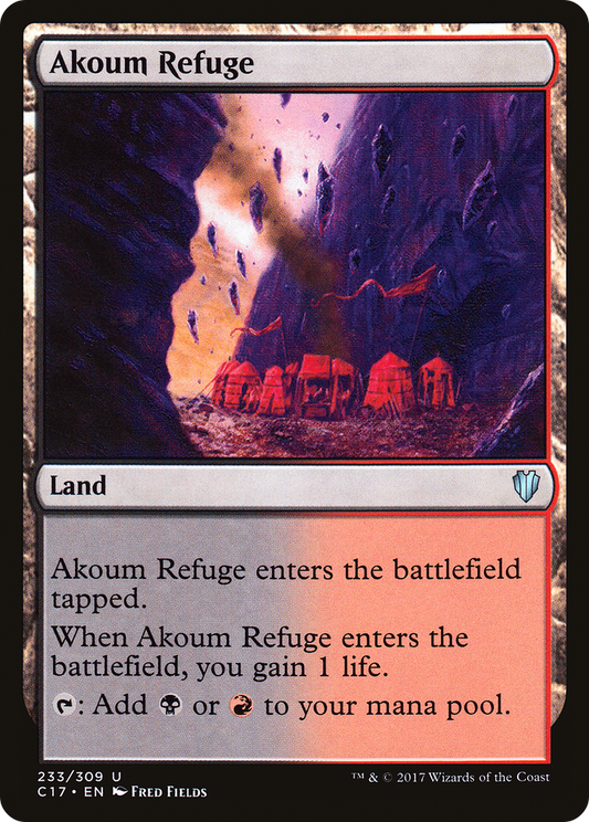 Akoum Refuge (C17-233) - Commander 2017 - Premium MTG Single from Wizards of the Coast - Just $0.08! Shop now at Game Crave Tournament Store