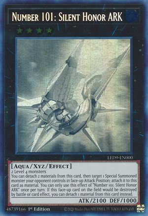 Number 101: Silent Honor ARK (LED9-EN000) - Legendary Duelists: Duels From the Deep 1st Edition - Premium Yugioh Single from Konami - Just $16.57! Shop now at Game Crave Tournament Store