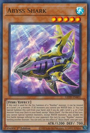 Abyss Shark (LED9-EN001) - Legendary Duelists: Duels From the Deep 1st Edition - Premium Yugioh Single from Konami - Just $0.76! Shop now at Game Crave Tournament Store