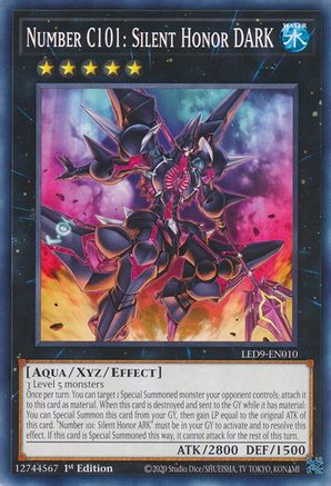 Number C101: Silent Honor DARK (LED9-EN010) - Legendary Duelists: Duels From the Deep 1st Edition - Premium Yugioh Single from Konami - Just $0.25! Shop now at Game Crave Tournament Store