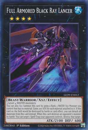 Full Armored Black Ray Lancer (LED9-EN012) - Legendary Duelists: Duels From the Deep 1st Edition - Premium Yugioh Single from Konami - Just $0.25! Shop now at Game Crave Tournament Store