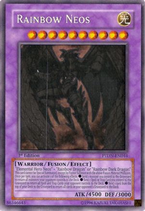 Rainbow Neos (Ghost Rare) (PTDN-EN044) - Phantom Darkness 1st Edition - Premium Yugioh Single from Konami - Just $176.33! Shop now at Game Crave Tournament Store