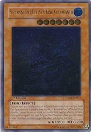 Superancient Deepsea King Coelacanth (UTR) (PTDN-EN034) - Phantom Darkness 1st Edition - Premium Yugioh Single from Konami - Just $70.56! Shop now at Game Crave Tournament Store