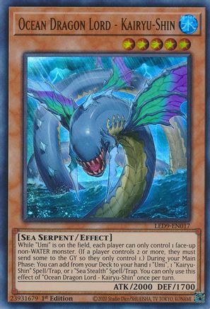 Ocean Dragon Lord - Kairyu-Shin (LED9-EN017) - Legendary Duelists: Duels From the Deep 1st Edition - Premium Yugioh Single from Konami - Just $0.66! Shop now at Game Crave Tournament Store