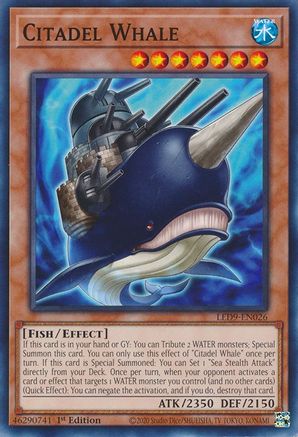 Citadel Whale (LED9-EN026) - Legendary Duelists: Duels From the Deep 1st Edition - Premium Yugioh Single from Konami - Just $0.25! Shop now at Game Crave Tournament Store