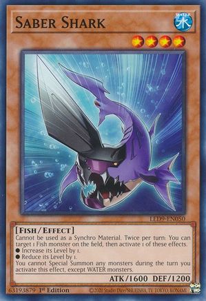 Saber Shark (LED9-EN050) - Legendary Duelists: Duels From the Deep 1st Edition - Premium Yugioh Single from Konami - Just $0.08! Shop now at Game Crave Tournament Store