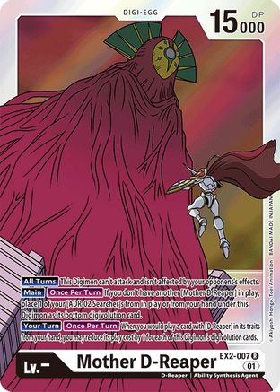 Mother D-Reaper (EX2-007) - Digital Hazard Foil - Premium Digimon Single from Bandai - Just $0.69! Shop now at Game Crave Tournament Store