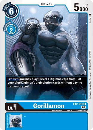 Gorillamon (EX2-016) - Digital Hazard - Premium Digimon Single from Bandai - Just $0.25! Shop now at Game Crave Tournament Store