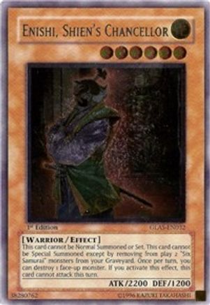 Enishi, Shien's Chancellor (UTR) (GLAS-EN032) - Gladiator's Assault 1st Edition - Premium Yugioh Single from Konami - Just $21.88! Shop now at Game Crave Tournament Store