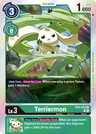 Terriermon (EX2-025) - Digital Hazard Foil - Premium Digimon Single from Bandai - Just $0.25! Shop now at Game Crave Tournament Store