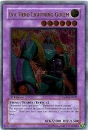 Evil Hero Lightning Golem (UTR) (GLAS-EN039) - Gladiator's Assault Unlimited - Premium Yugioh Single from Konami - Just $40.78! Shop now at Game Crave Tournament Store
