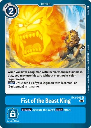 Fist of the Beast King (EX2-069) - Digital Hazard - Premium Digimon Single from Bandai - Just $0.25! Shop now at Game Crave Tournament Store