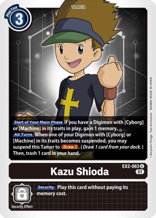 Kazu Shioda (EX2-063) - Digital Hazard - Premium Digimon Single from Bandai - Just $0.27! Shop now at Game Crave Tournament Store