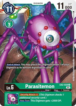 Parasitemon (EX2-028) - Digital Hazard - Premium Digimon Single from Bandai - Just $0.25! Shop now at Game Crave Tournament Store