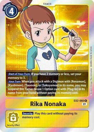 Rika Nonaka (EX2-060) - Digital Hazard Foil - Premium Digimon Single from Bandai - Just $0.23! Shop now at Game Crave Tournament Store