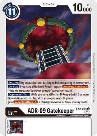 ADR-09 Gatekeeper (EX2-054) - Digital Hazard - Premium Digimon Single from Bandai - Just $0.08! Shop now at Game Crave Tournament Store