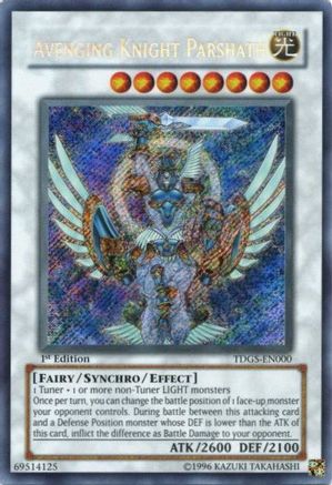 Avenging Knight Parshath (TDGS-EN000) - The Duelist Genesis 1st Edition - Premium Yugioh Single from Konami - Just $39.10! Shop now at Game Crave Tournament Store