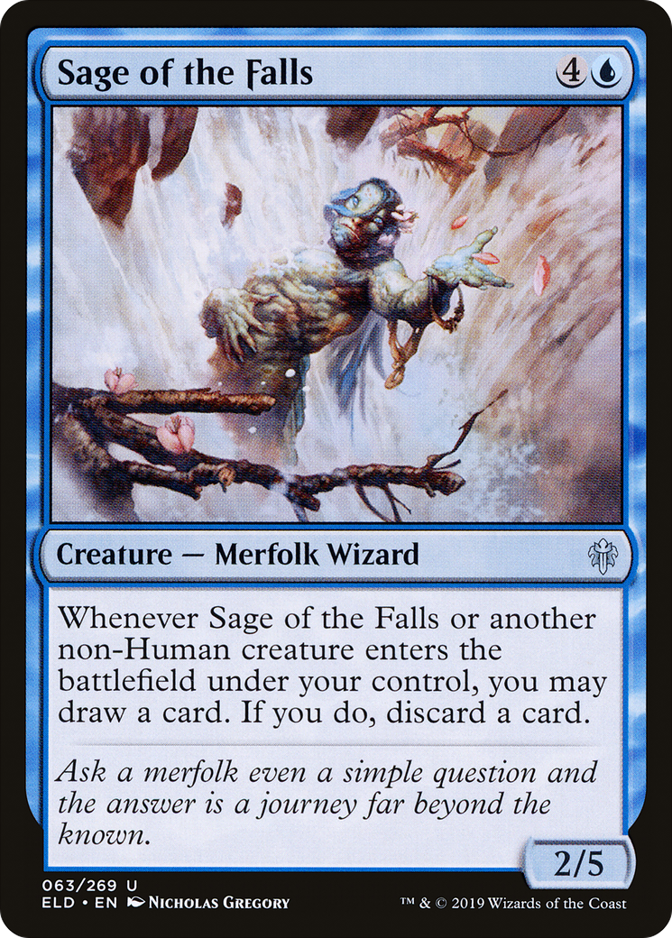 Sage of the Falls (ELD-063) - Throne of Eldraine - Premium MTG Single from Wizards of the Coast - Just $0.08! Shop now at Game Crave Tournament Store