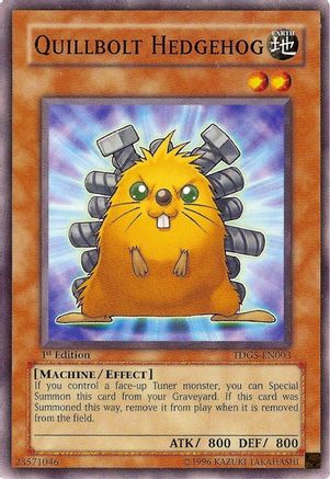 Quillbolt Hedgehog (TDGS-EN003) - The Duelist Genesis 1st Edition - Premium Yugioh Single from Konami - Just $0.32! Shop now at Game Crave Tournament Store