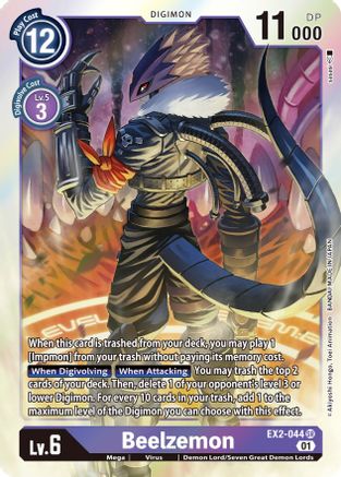 Beelzemon (EX2-044) - Digital Hazard Foil - Premium Digimon Single from Bandai - Just $2.99! Shop now at Game Crave Tournament Store