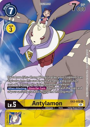 Antylamon (Alternate Art) (EX2-022) - Digital Hazard Foil - Premium Digimon Single from Bandai - Just $1.29! Shop now at Game Crave Tournament Store