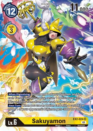 Sakuyamon (Alternate Art) (EX2-024) - Digital Hazard Foil - Premium Digimon Single from Bandai - Just $8.59! Shop now at Game Crave Tournament Store