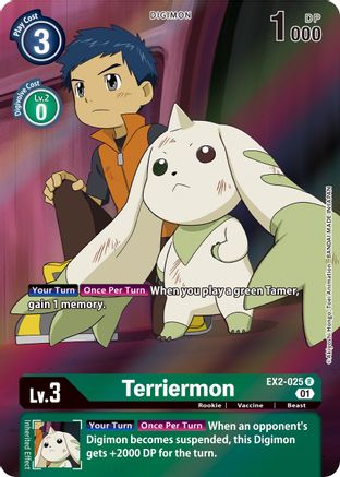 Terriermon (Alternate Art) (EX2-025) - Digital Hazard Foil - Premium Digimon Single from Bandai - Just $5.52! Shop now at Game Crave Tournament Store