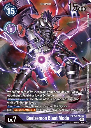 Beelzemon Blast Mode (Alternate Art) (EX2-074) - Digital Hazard Foil - Premium Digimon Single from Bandai - Just $5.71! Shop now at Game Crave Tournament Store