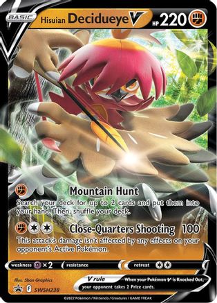 Hisuian Decidueye V SWSH238/307 - SWSH Black Star Promos Holofoil - Premium Pokemon Single from Nintendo - Just $0.50! Shop now at Game Crave Tournament Store