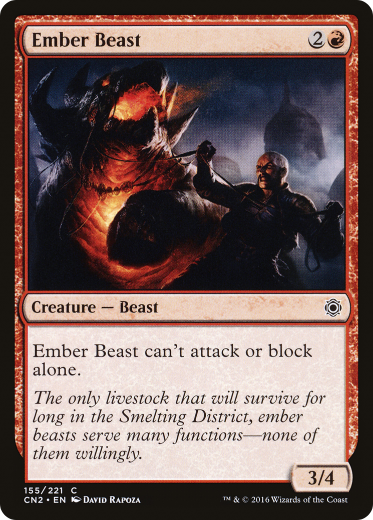Ember Beast (CN2-155) - Conspiracy: Take the Crown Foil - Premium MTG Single from Wizards of the Coast - Just $0.08! Shop now at Game Crave Tournament Store