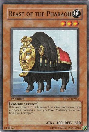 Beast of the Pharaoh (TDGS-EN032) - The Duelist Genesis Unlimited - Premium Yugioh Single from Konami - Just $0.26! Shop now at Game Crave Tournament Store