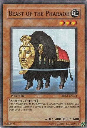 Beast of the Pharaoh (TDGS-EN032) - The Duelist Genesis 1st Edition - Premium Yugioh Single from Konami - Just $0.30! Shop now at Game Crave Tournament Store