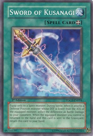 Sword of Kusanagi (TDGS-EN054) - The Duelist Genesis Unlimited - Premium Yugioh Single from Konami - Just $0.25! Shop now at Game Crave Tournament Store