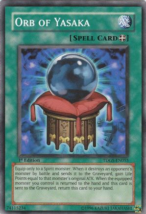 Orb of Yasaka (TDGS-EN055) - The Duelist Genesis Unlimited - Premium Yugioh Single from Konami - Just $0.25! Shop now at Game Crave Tournament Store