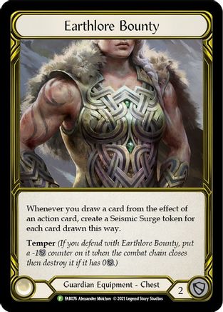 Earthlore Bounty (Golden) (FAB076) - Flesh and Blood: Promo Cards Cold Foil - Premium Flesh And Blood Single from Legend Story Studios - Just $0! Shop now at Game Crave Tournament Store