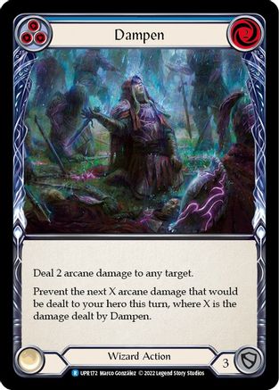 Dampen (Blue) (UPR172) - Uprising Rainbow Foil - Premium Flesh And Blood Single from Legend Story Studios - Just $0.25! Shop now at Game Crave Tournament Store