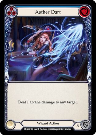 Aether Dart (Blue) (UPR175) - Uprising Rainbow Foil - Premium Flesh And Blood Single from Legend Story Studios - Just $0.30! Shop now at Game Crave Tournament Store