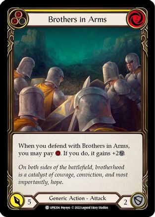 Brothers in Arms (Yellow) (UPR204) - Uprising - Premium Flesh And Blood Single from Legend Story Studios - Just $0.25! Shop now at Game Crave Tournament Store