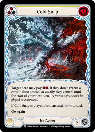 Cold Snap (Yellow) (UPR148) - Uprising Rainbow Foil - Premium Flesh And Blood Single from Legend Story Studios - Just $0.25! Shop now at Game Crave Tournament Store