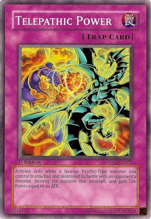 Telepathic Power (TDGS-EN072) - The Duelist Genesis 1st Edition - Premium Yugioh Single from Konami - Just $0.25! Shop now at Game Crave Tournament Store