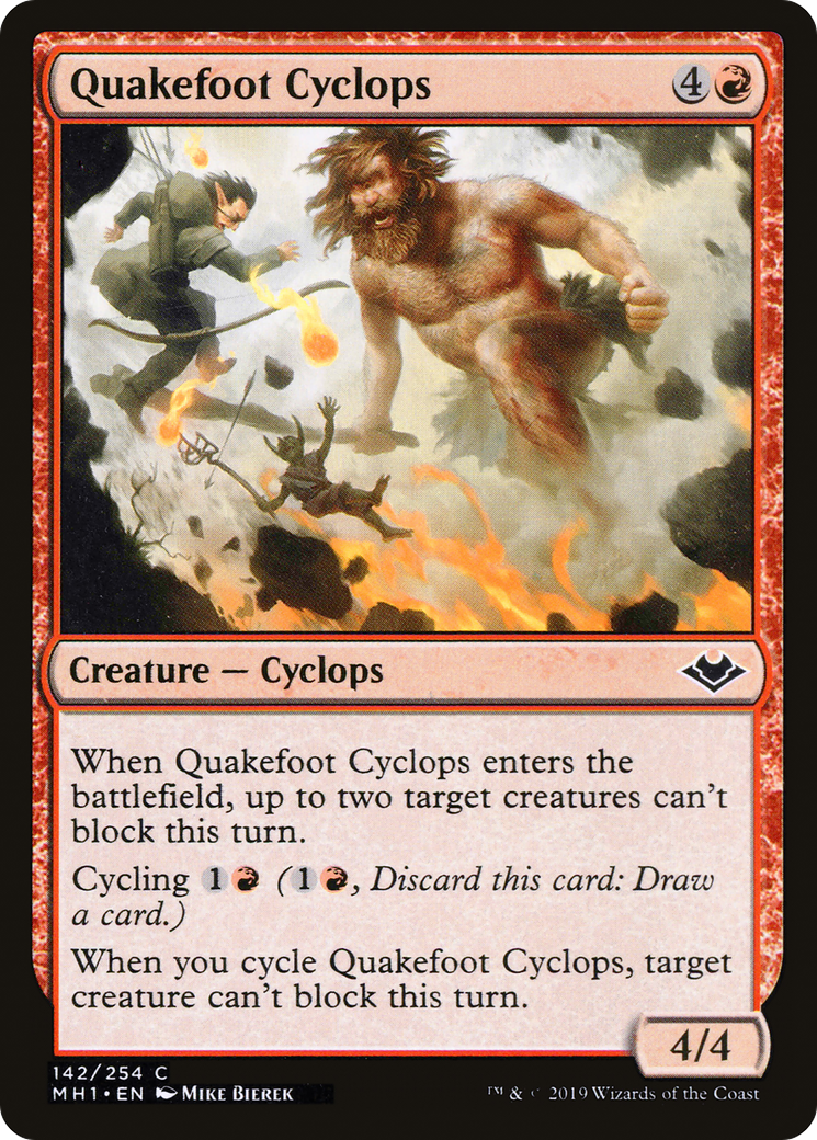 Quakefoot Cyclops (MH1-142) - Modern Horizons Foil - Premium MTG Single from Wizards of the Coast - Just $0.08! Shop now at Game Crave Tournament Store