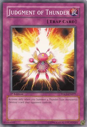 Judgment of Thunder (TDGS-EN077) - The Duelist Genesis Unlimited - Premium Yugioh Single from Konami - Just $0.25! Shop now at Game Crave Tournament Store